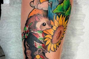 Tatuaje de la pachamama estilo newschool