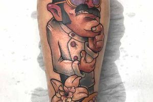 Tatuaje de un pastelero estilo newschool